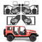 Πόρτες VEVOR Jeep Tube, 4θυρες, κατάλληλες για Jeep Wrangler JL & Gladiator JT 2018-2026, Μοτίβο σημαίας Off Road εμπρός & πίσω σωληνωτές μισές πόρτες με πιστοποιημένους πλευρικούς καθρέφτες DOT και τσάντα αποθήκευσης.