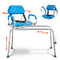 Συρόμενη καρέκλα ντους VEVOR, Πάγκος μεταφοράς μπανιέρας 150 kg με περιστρεφόμενο κάθισμα, Επενδεδυμένος πάγκος ντους με περιστρεφόμενα μπράτσα και πλάτη, Ρυθμιζόμενο ύψος για άτομα με αναπηρία, ηλικιωμένους, ηλικιωμένους και άτομα με αναπηρία