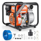 Αντλία νερού VEVOR με βενζίνη, 76,2 mm, 264 GPM 7HP, φορητή αντλία μεταφοράς νερού για λίπη, βενζινοκινητήρας με σωλήνα εκκένωσης 7,62 m, πλαίσιο βαρέως τύπου, πτερωτή από χυτοσίδηρο, για άρδευση, πισίνες
