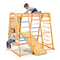 VEVOR Εσωτερική Παιδική Χαρά Jungle Gym, Παιχνίδια Αναρρίχησης Montessori 9 σε 1 για νήπια, Ξύλινο Σετ Εσωτερικής Παιδικής Χαράς 113KG με Μπάρα Μαϊμούς, Κούνιες, Τσουλήθρα, Σχοινί / Ξύλινη Σκάλα, Δίχτυ Αναρρίχησης, Μπάρα & Βράχο