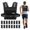 Ρυθμιζόμενο γιλέκο με βάρη VEVOR, γιλέκο με βάρος σώματος με σιδερένια βάρη, μαξιλαράκι ώμου και ανακλαστική λωρίδα, σετ άσκησης για άνδρες και γυναίκες, εξοπλισμός βαριάς προπόνησης για προπόνηση δύναμης και τρέξιμο
