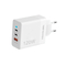Αντάπτορας φόρτισης Fast Charge με 3 θύρες USB-A & Type-C - 120W - CX-180B - 271801 - White