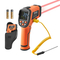 Θερμόμετρο υπερύθρων VEVOR, από -30℃ έως 1200℃, διπλής λειτουργίας, πιστόλι υπερύθρων με θερμοστοιχείο τύπου K, διπλό πιστόλι θερμοκρασίας λέιζερ, χωρίς επαφή για μαγείρεμα/πλάκα/μηχανή/βιομηχανική χρήση (όχι για ανθρώπους)