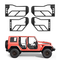 Πόρτες VEVOR Jeep Tube, 4θυρες, συμβατές με Jeep Wrangler JK Unlimited 2007-2018, Μισές σωληνωτές πόρτες από κράμα χάλυβα Off Road εμπρός και πίσω με τσάντα αποθήκευσης, λαστιχένια μαξιλαράκια, μεντεσέδες βαρέως τύπου και μάνδαλο OE
