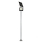 GLOBOSTAR® HELIOS-280 GLB-000-0001 Μεταλλικός Γαλβανισμένος Στύλος Φωτισμού για Φωτοβολταϊκό Προβολέα Εξωτερικού Χώρου - Ασημί Γαλβανιζέ - Μ35 × Π25 × Υ280cm