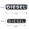 DIESEL ΑΥΤΟΚΟΛΛΗΤΑ 7,7 Χ 1,8 cm / 6 x 1,4 cm ΜΑΥΡΟ/ΧΡΩΜΙΟ ΜΕ ΕΠΙΚΑΛΥΨΗ ΕΠΟΞΕΙΔΙΚΗΣ ΡΥΤΙΝΗΣ - 4 ΤΕΜ.