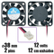 Ανεμιστήρας 12volt 40mm super slim 10mm 2pins