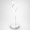 VenCore Duvalis White 2792-20014 - Μοντέρνο Επιτραπέζιο Φωτιστικό LED 12W Λευκό Αλουμίνιο με Ρυθμιζόμενο CCT Λευκό - Ημέρας - Θερμό - Χειρισμός CCT μέσω Controller με Καλώδιο - Φ17 x Υ45cm