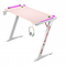 VenCore 2730-10011 - Gaming Desk 140x60x74cm Pink - Μοντέρνο Γραφείο Gaming VenCore Μοριοσανίδας Carbon Fiber με Μεταλλικά Πόδια Ροζ Μ140 x Π60 x Υ74cm