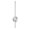 VenCore Axion Silver 6093-20096 - Μοντέρνο Επιτοίχιο Φωτιστικό Απλίκα LED 12W Ασημί Αλουμίνιο με Ρυθμιζόμενο CCT Λευκό - Ημέρας - Θερμό - Χειρισμός CCT μέσω Διακόπτη On-Off - Μ45.5 x Π11 x Υ5.5cm
