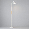 VenCore Orin White 6091-20016 - Μοντέρνο Επιδαπέδιο Φωτιστικό Μονόφωτο Λευκό Αλουμίνιο και Λευκό Καπέλο με Βάση-Ντουί 1xE27 - Φ23 x Υ150cm