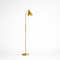 VenCore Orin Gold 6091-20018 - Μοντέρνο Επιδαπέδιο Φωτιστικό Μονόφωτο Χρυσό Αλουμίνιο και Χρυσό Καπέλο με Βάση-Ντουί 1xE27 - Φ23 x Υ150cm
