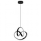 VenCore Loop Black 6089-20006 - Μοντέρνο Κρεμαστό Φωτιστικό Οροφής LED 18W Μαύρο Αλουμίνιο με Ρυθμιζόμενο CCT Λευκό - Ημέρας - Θερμό - Χειρισμός CCT μέσω Διακόπτη On-Off - Φ25 x Υ32cm