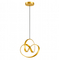 VenCore Loop Gold 6089-20009 - Μοντέρνο Κρεμαστό Φωτιστικό Οροφής LED 18W Χρυσό Αλουμίνιο με Ρυθμιζόμενο CCT Λευκό - Ημέρας - Θερμό - Χειρισμός CCT μέσω Διακόπτη On-Off - Φ25 x Υ32cm