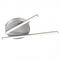 VenCore Crossline Silver 7741-20015 - Μοντέρνο Φωτιστικό Οροφής Πλαφονιέρα LED 32W Ασημί Αλουμίνιο με Ρυθμιζόμενο CCT Λευκό - Ημέρας - Θερμό - Χειρισμός CCT μέσω Διακόπτη On-Off - Φ50 x Υ6cm