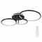 VenCore Elora Black 7741-20028 - Μοντέρνο Φωτιστικό Οροφής Πλαφονιέρα LED 100W Μαύρο Αλουμίνιο με Ρυθμιζόμενο CCT Λευκό - Ημέρας - Θερμό & Χειριστήριο - Μ89 x Π60 x Υ19cm