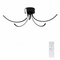VenCore Vento Black 7741-20046 - Μοντέρνο Φωτιστικό Οροφής Πλαφονιέρα LED 45W Μαύρο Αλουμίνιο με Ρυθμιζόμενο CCT Λευκό - Ημέρας - Θερμό & Χειριστήριο - Φ53 x Υ16cm
