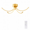 VenCore Vento Gold 7741-20048 - Μοντέρνο Φωτιστικό Οροφής Πλαφονιέρα LED 45W Χρυσό Αλουμίνιο με Ρυθμιζόμενο CCT Λευκό - Ημέρας - Θερμό & Χειριστήριο - Φ53 x Υ16cm