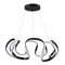 VenCore Nuvia Black 7741-20031 - Μοντέρνο Κρεμαστό Φωτιστικό Οροφής LED 45W Μαύρο Αλουμίνιο με Ρυθμιζόμενο CCT Λευκό - Ημέρας - Θερμό & Χειριστήριο - Φ48 x Υ18cm