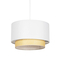 GLOBOSTAR® BASIL 204-0197 Μοντέρνο Κρεμαστό Φωτιστικό Οροφής με Ντουί 1 x E27 AC 220-240V IP20 - Μπεζ & Χρυσό - Μ30 x Π30 x Υ20cm