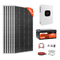 Πλήρες κιτ ηλιακής ενέργειας VEVOR 1200W 24V, 6 τεμάχια μονοκρυσταλλικά ηλιακά πάνελ 200W + μπαταρία LiFePO₄ 25,6V 300Ah + υβριδικός μετατροπέας 24V 3600W, κιτ ηλιακής ενέργειας υψηλής απόδοσης αυτόνομου δικτύου για μεγάλο σπίτι/υπόστεγο
