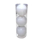 Σετ Χριστουγεννιάτικες μπάλες - 12cm - 3pcs - 326123 - White
