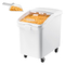 Δοχείο αποθήκευσης ρυζιού VEVOR 120 L/31,7 Gal 90 kg, δοχείο διανομής τροφής για σκύλους, για οργάνωση ντουλαπιού κουζίνας, μεγάλο δοχείο αλευριού για δημητριακά, δοχείο τροφής για κατοικίδια με ρόδες, κουτάλα, συρόμενο καπάκι