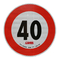 ΣΗΜΑ ΤΑΧΥΤΗΤΑΣ ΧΙΛΙΟΜΕΤΡΩΝ 40km/h ΑΥΤΟΚΟΛΛΗΤΟ 20CM ΔΙΑΜΕΤΡΟ LAMPA - 1 ΤΕΜ.